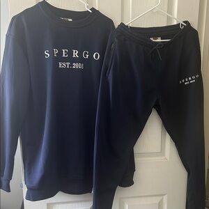 SPERGO Men’s 2 pc Sweatsuit Dark Blue